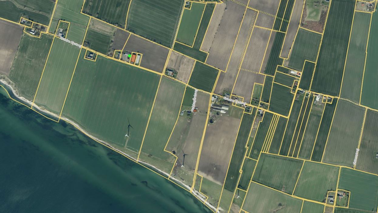 Kortudsnit med Bakkegårdsvej 1