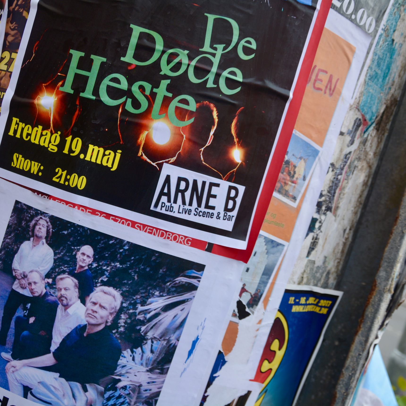 Plakater i Svendborg bymidte