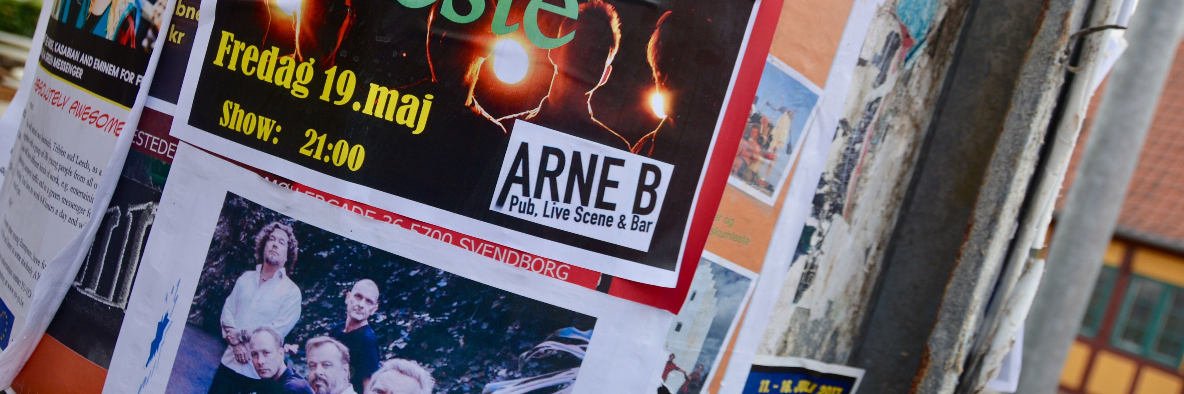 Plakater i Svendborg bymidte
