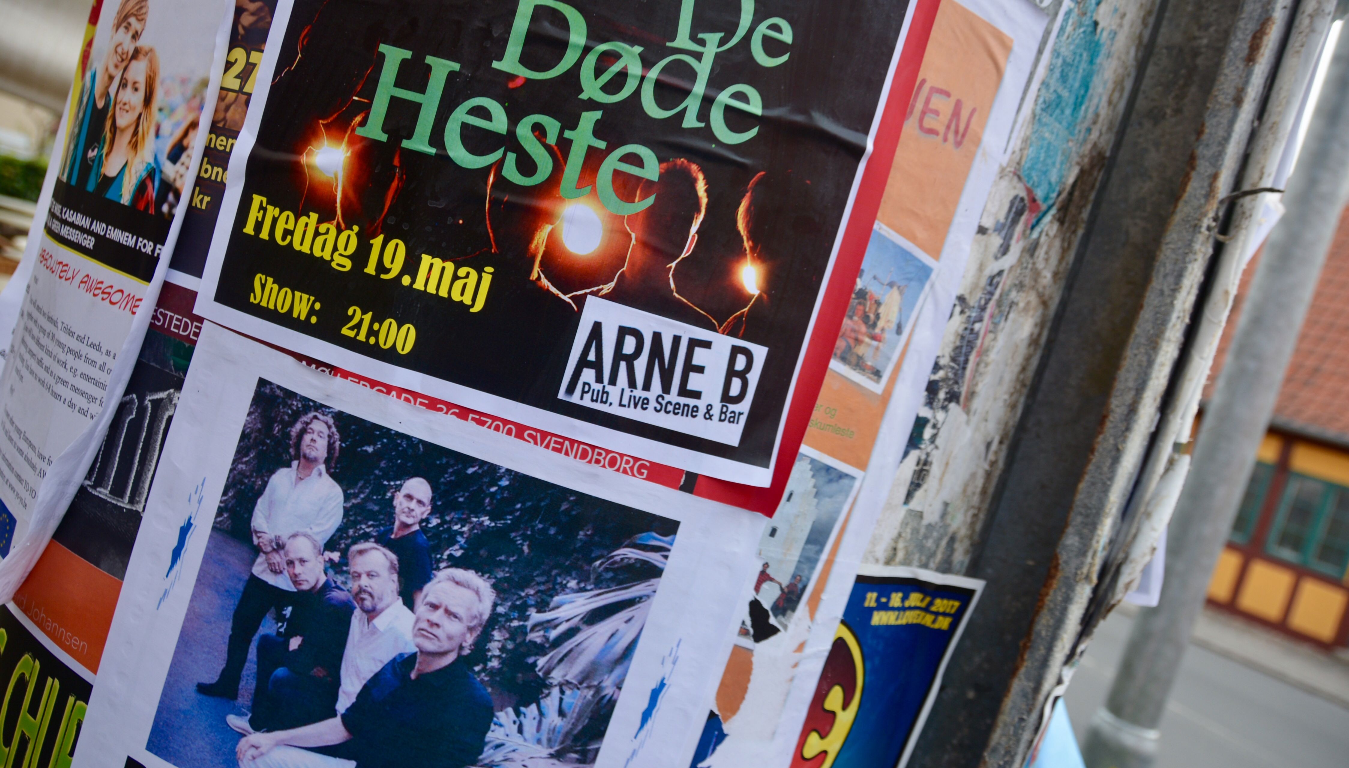 Plakater i Svendborg bymidte