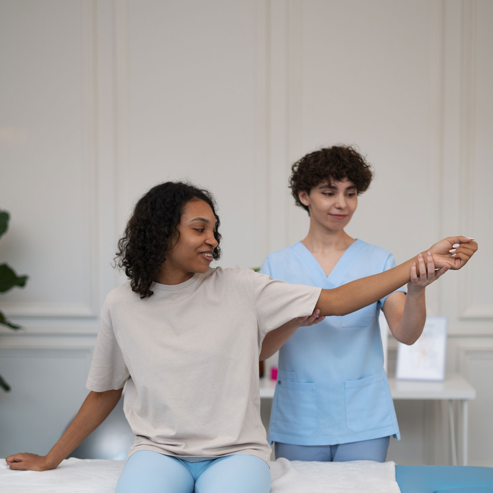 Kvinde træner arm