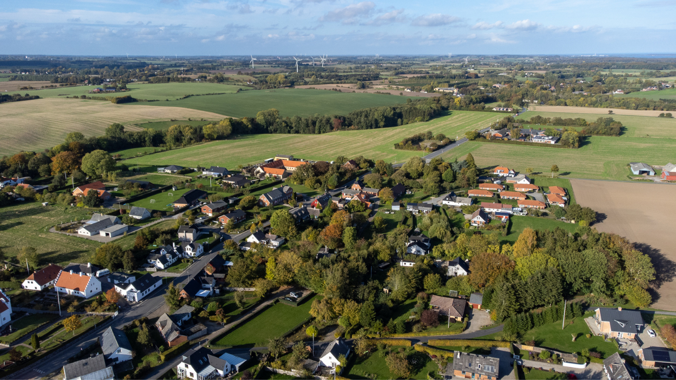 Luftfoto af Hesselager