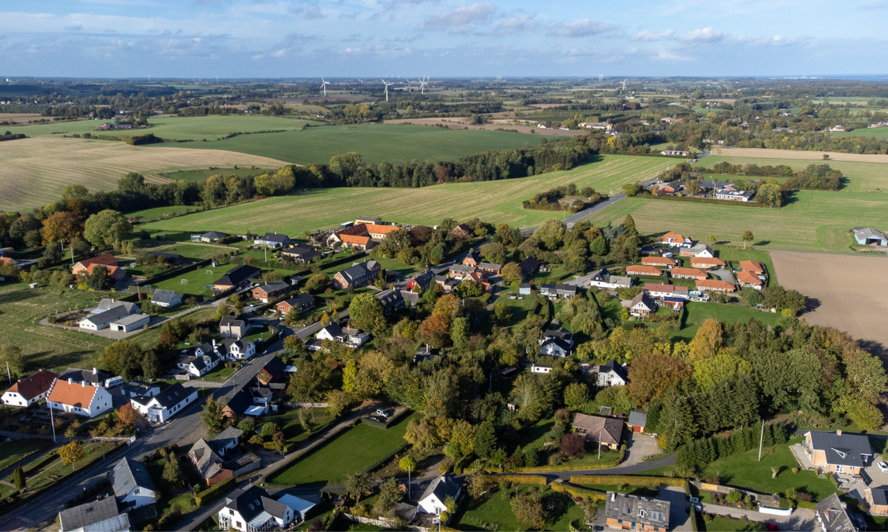 Luftfoto af Hesselager