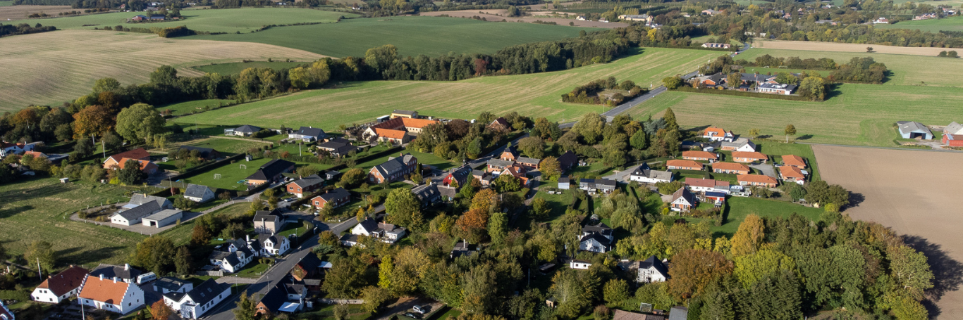 Luftfoto af Hesselager