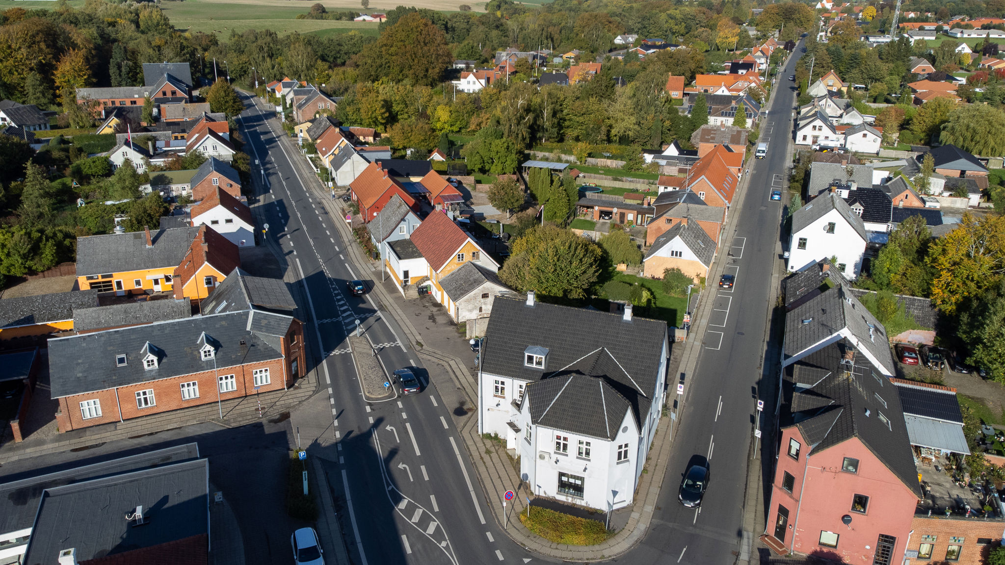 Hesselager set fra luften.