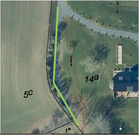 Oversigtskort vedr. matr.nr. 14a, Rødme By, Stenstrup