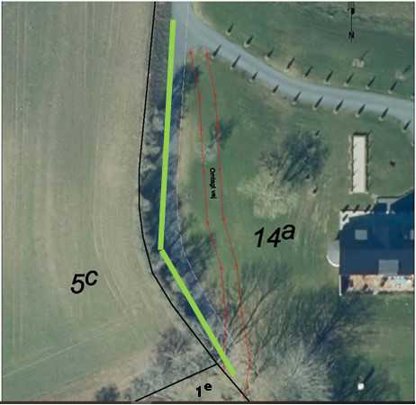 Oversigtskort vedr. matr.nr. 14a, Rødme By, Stenstrup