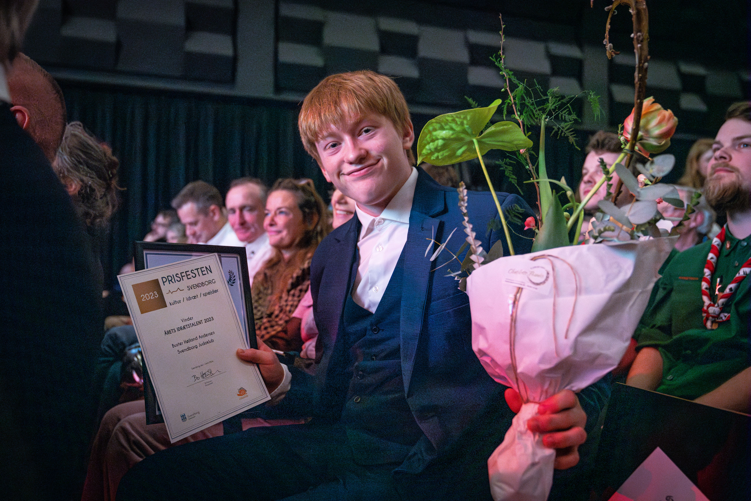 Vinderen af Årets Idrætstalentpris, Buster Højland Andersen, Prisfesten 2023