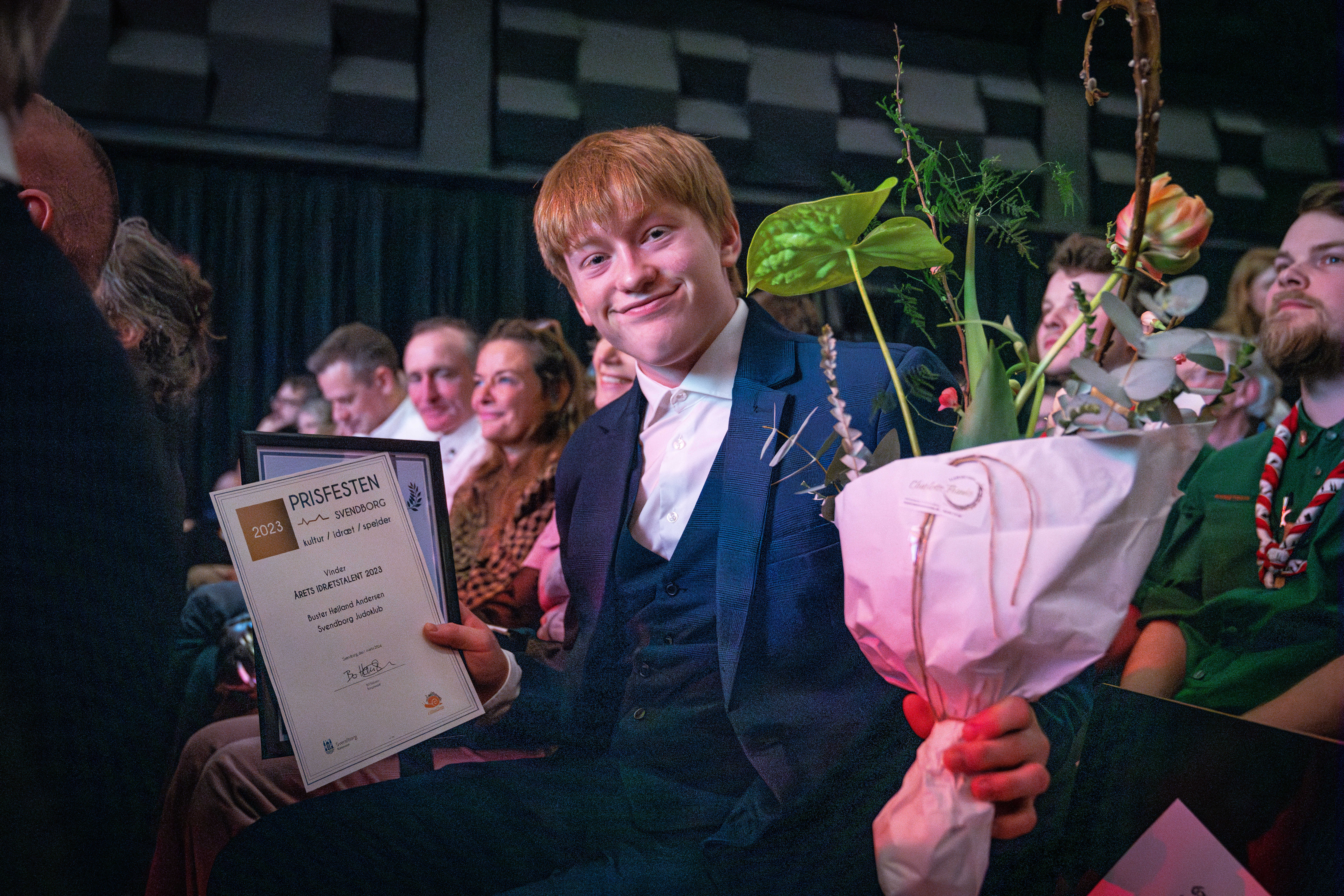 Vinderen af Årets Idrætstalentpris, Buster Højland Andersen, Prisfesten 2023