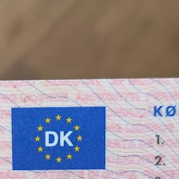 Hjørne af dansk kørekort