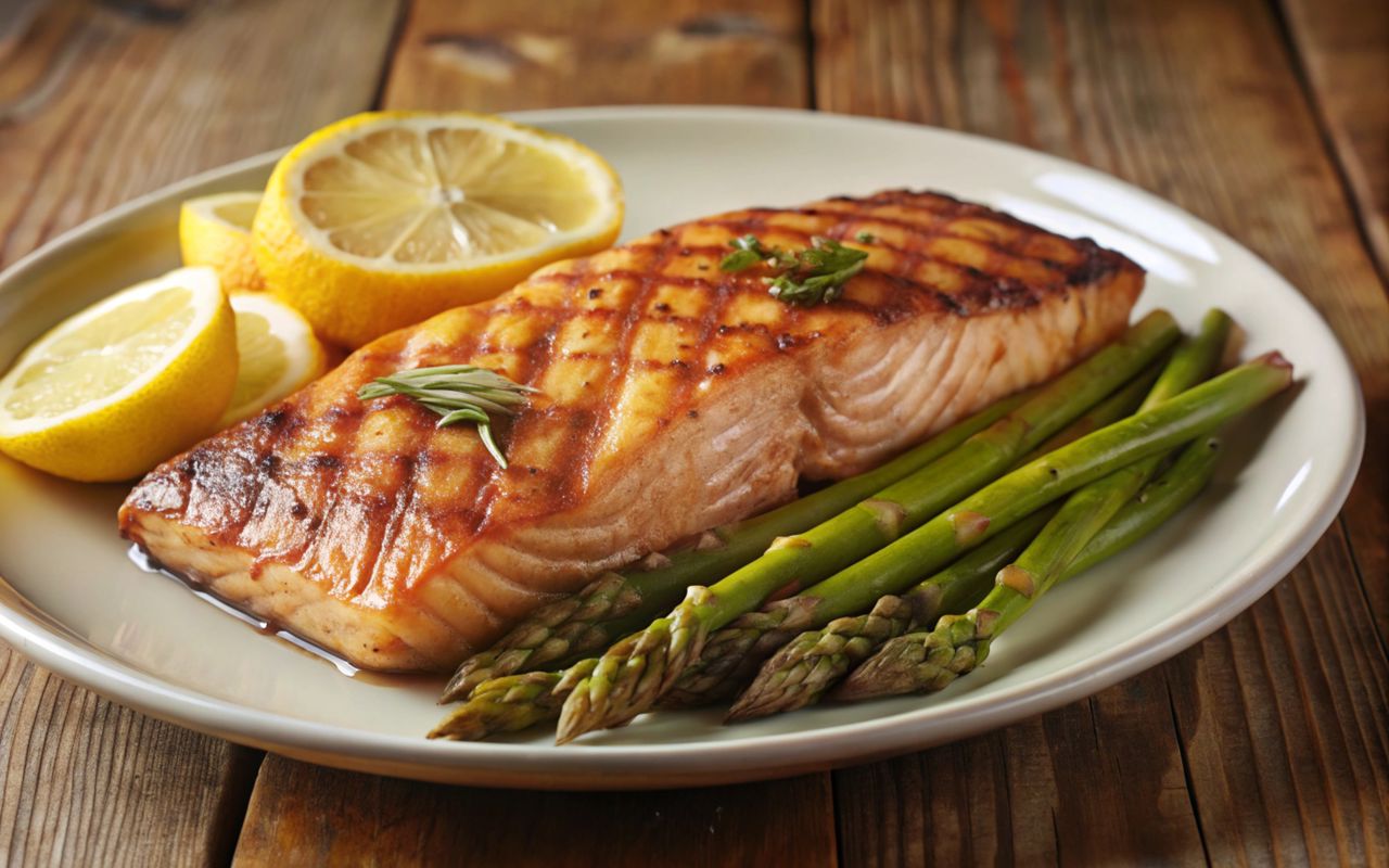 Laksefilet med asparges