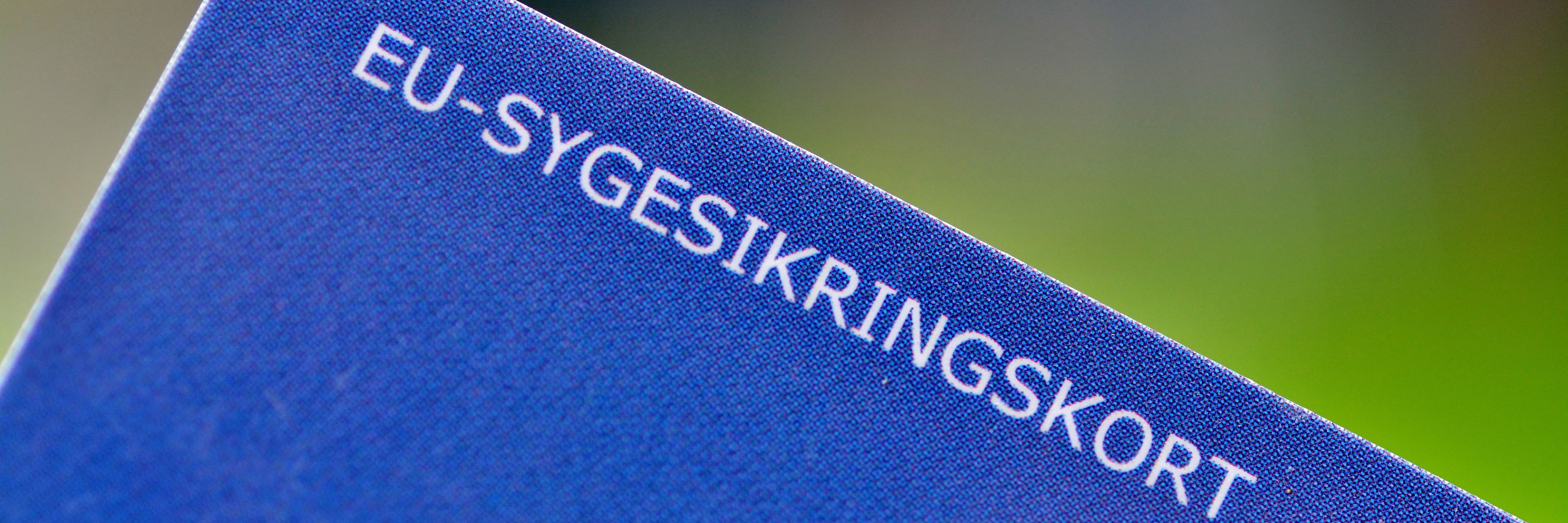Blå EU-sygesikringskort