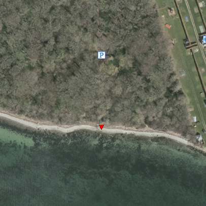 Her ser du en oversigt over de forskellige steder ved stranden.