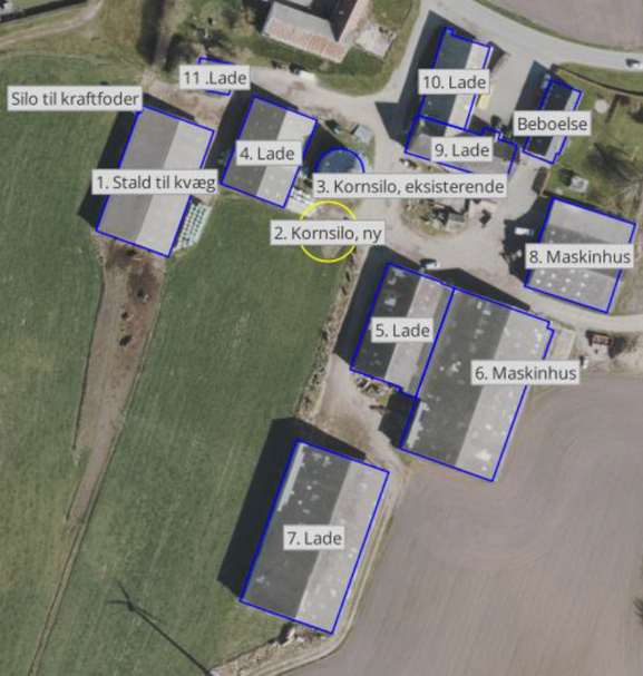 Oversigtskort over husdyrbrugsejendommen på Torpevej 12, 5900 Rudkøbing