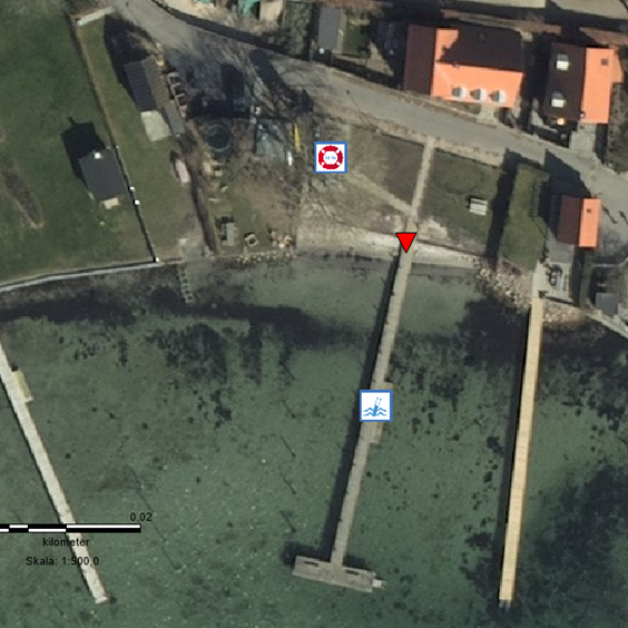 Her ser du en oversigt over de forskellige steder ved stranden.