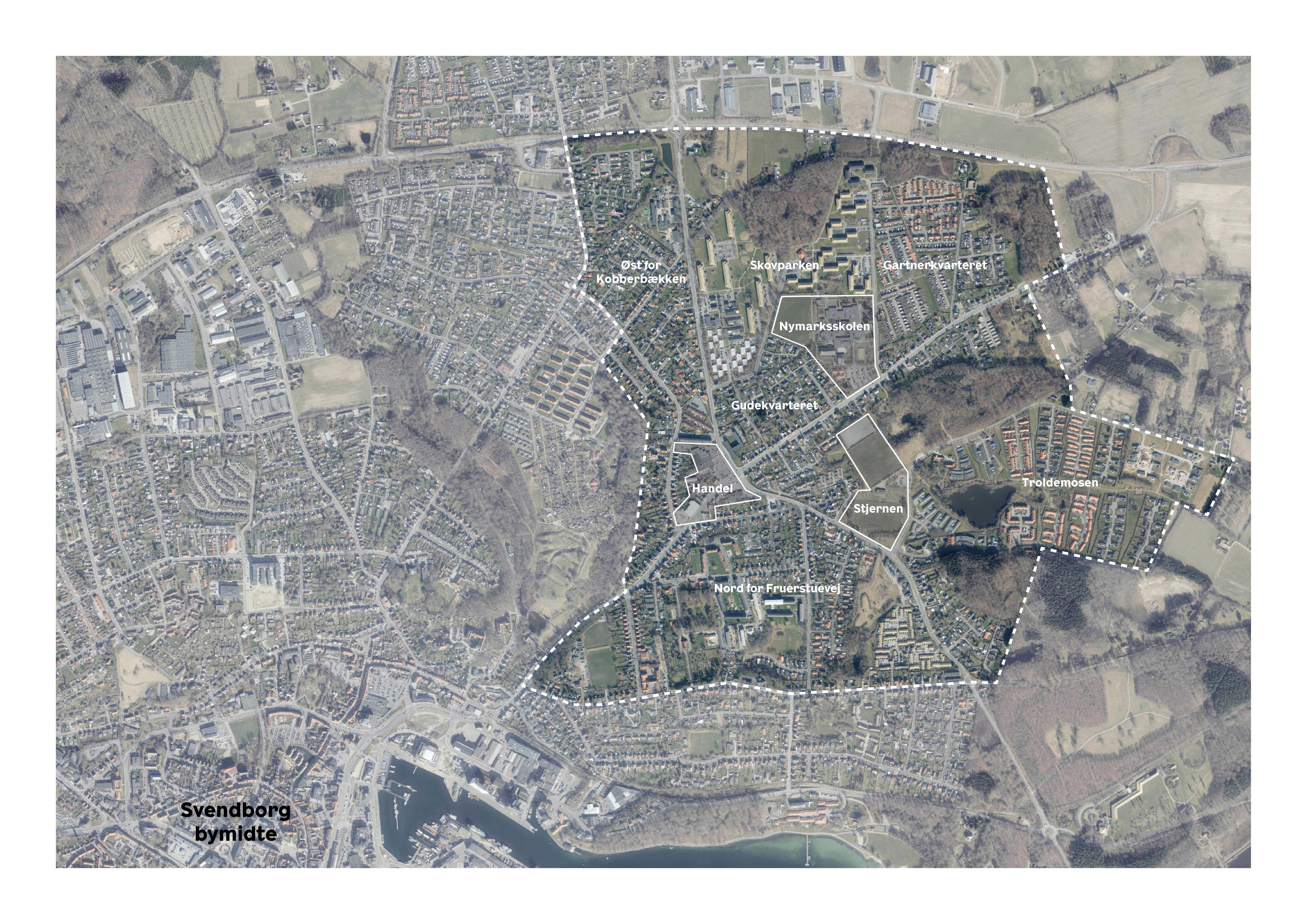 Kort over området Svendborg Nordøst