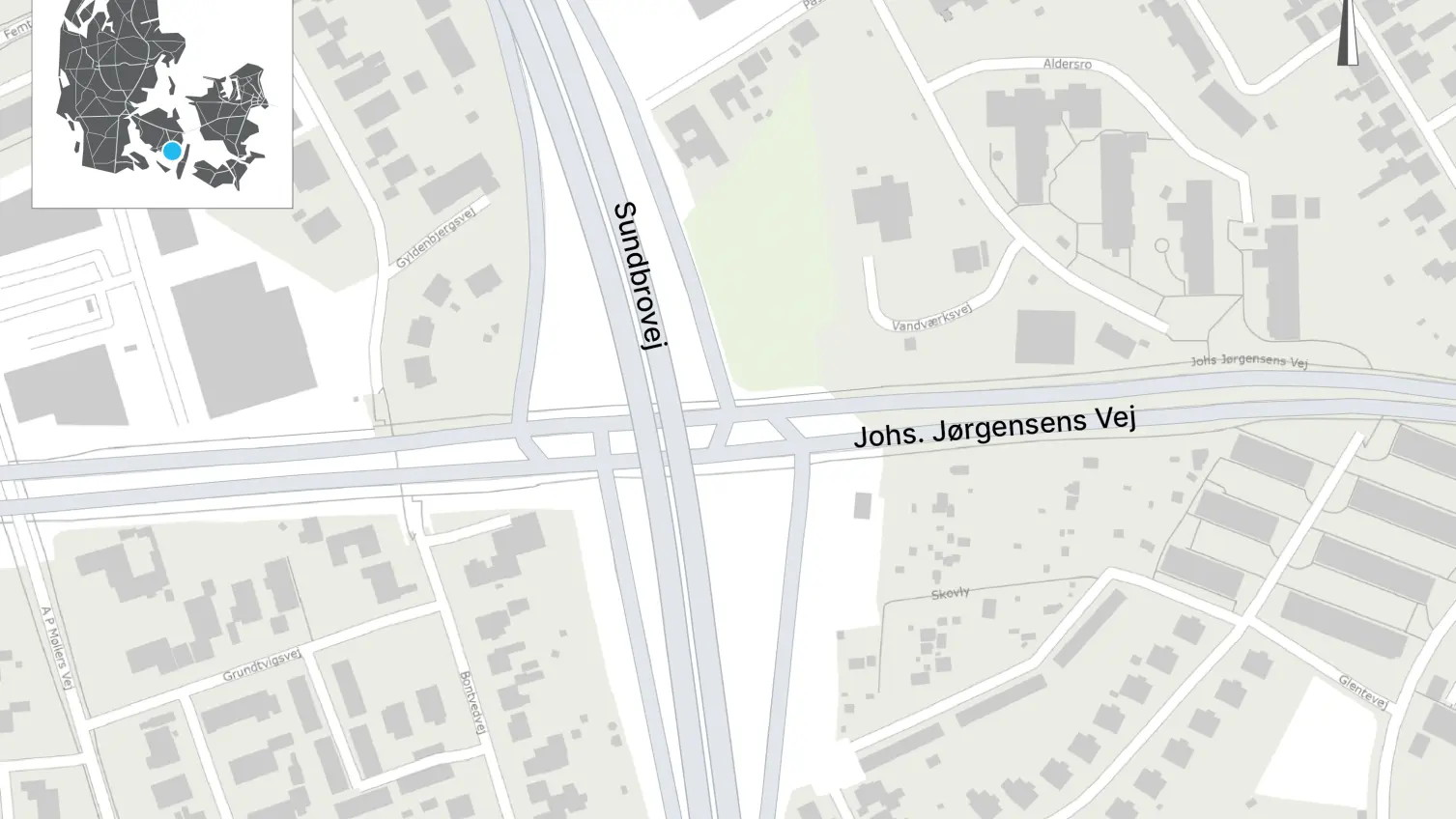 Vejarbejde i krydset mellem Sundbrovej og Johannes Jørgensens Vej