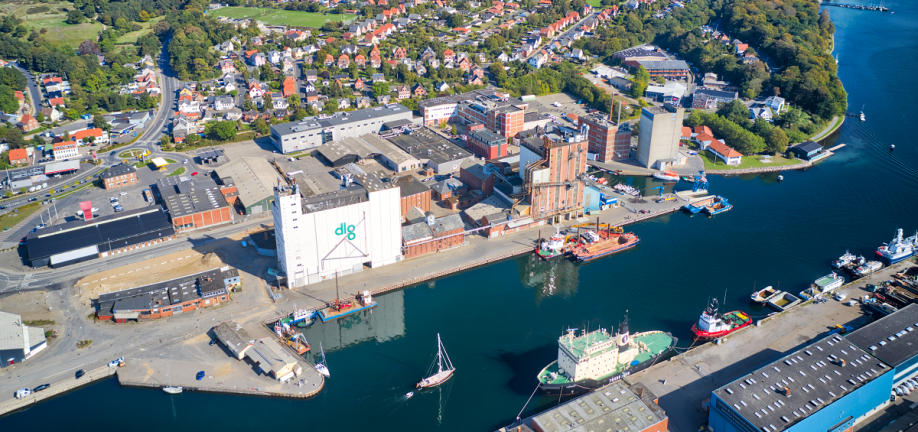Luftfoto af Svendborg Havn